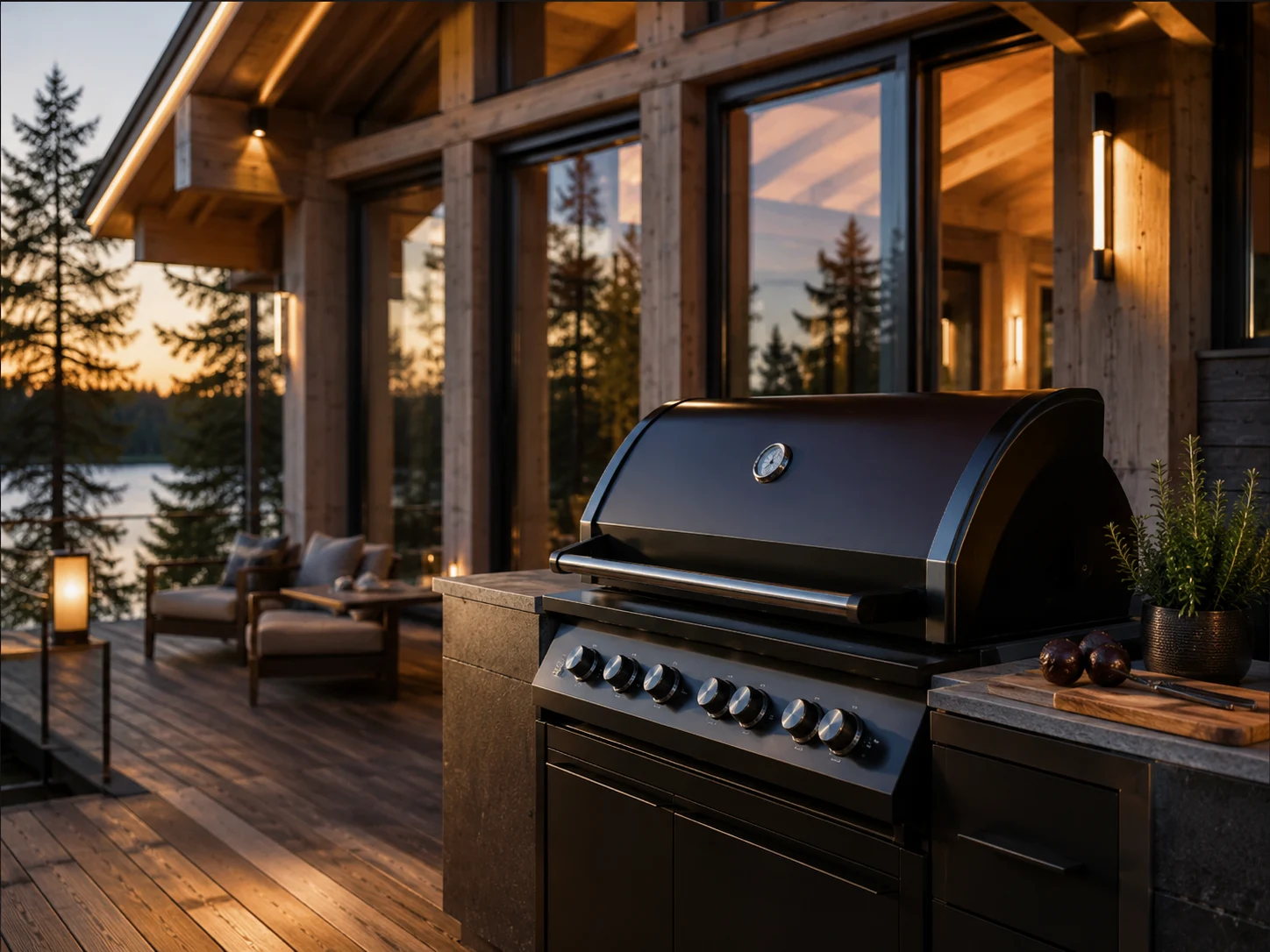 BBQ-комплект на террасе