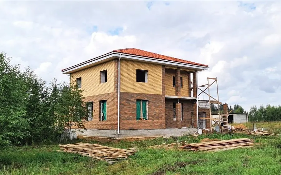 Коттедж из газобетонных блоков 208 м.кв. Клинский район, Московская обл