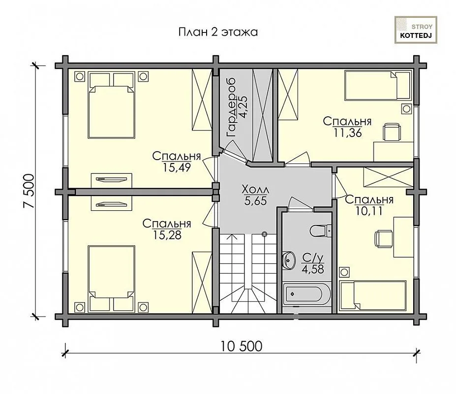 Планировка КАТУНЬ, 2 этаж