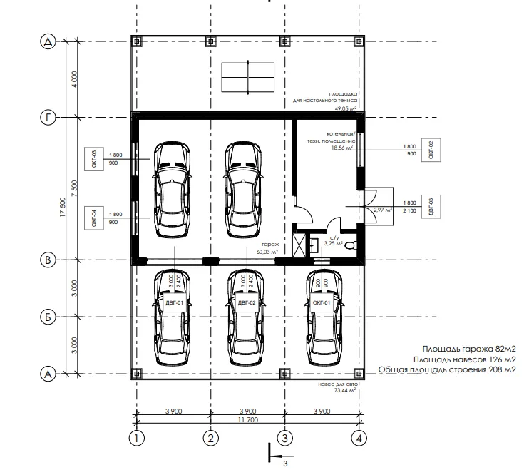 Планировка Леман-3, 1 этаж