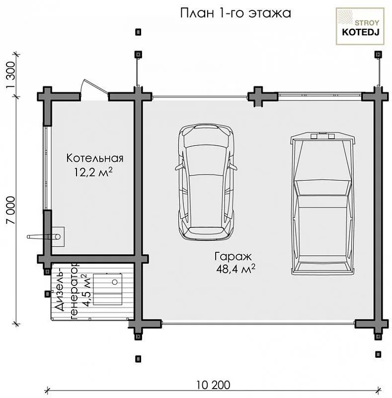 Планировка Меган, 1 этаж