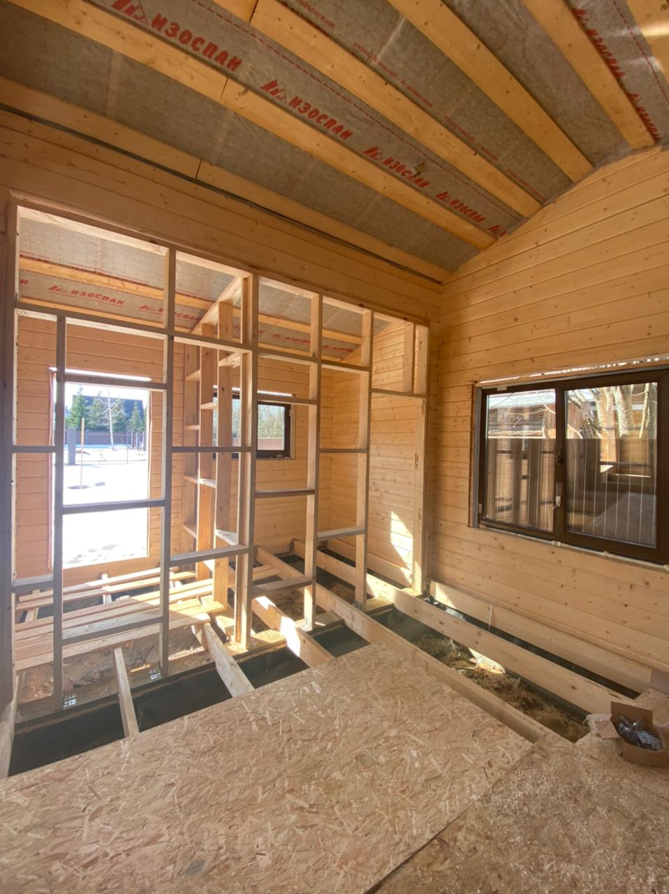 Строительство дома 230 м.кв., и  бани 40 м.кв., из клееного бруса - Солнечногорский рн, дер. Бакеево