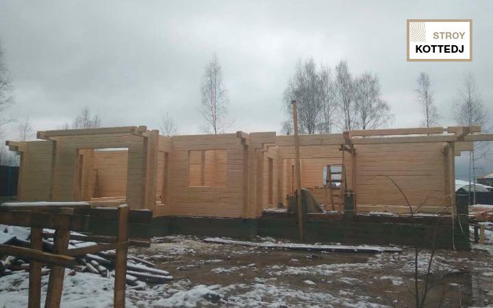 Дом из клееного бруса в коттеджном поселке Можайское Море