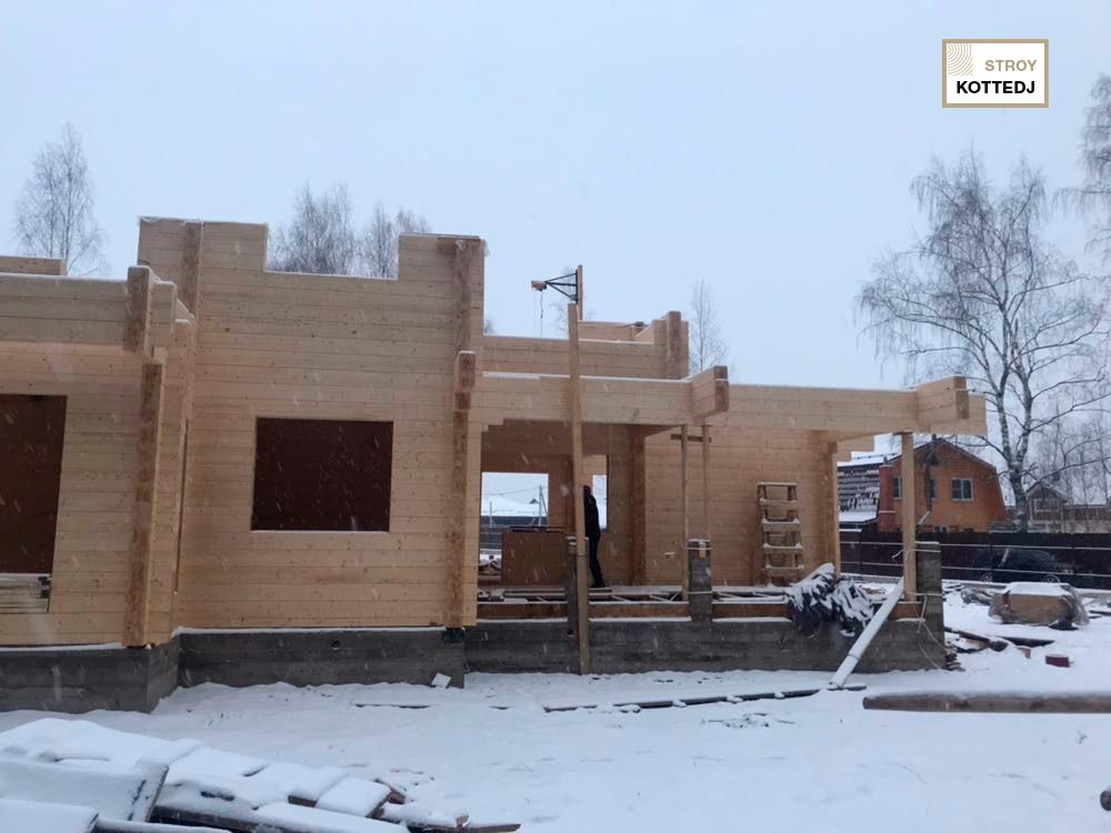Дом из клееного бруса в коттеджном поселке Можайское Море