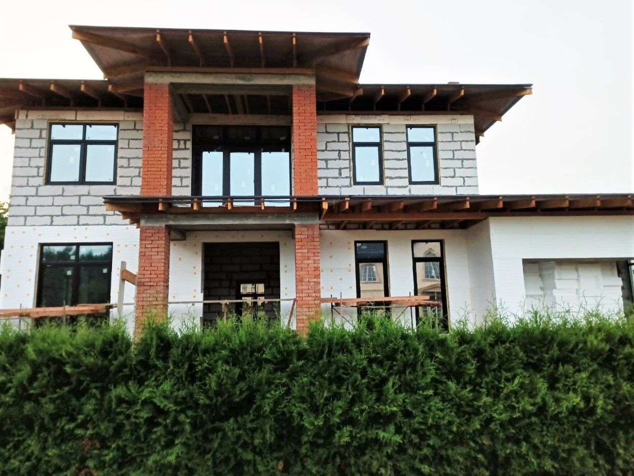 Строительство коттеджа в стиле Райта 434 м. кв. 4 спальни, 5 санузлов.