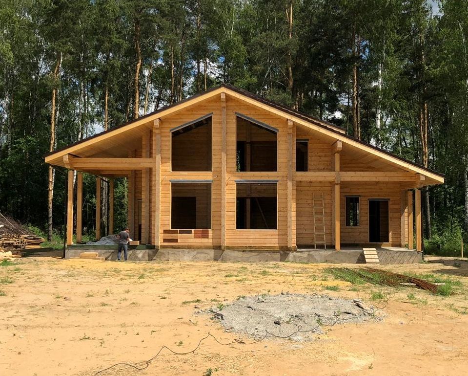 Дом из клееного бруса 323 м.кв., клееный брус 205х230. Московская область, Раменский район, сельское поселение Островецкое, д. Островцы