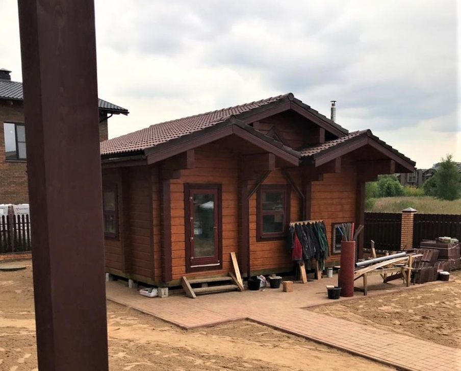 КП "Лес и река" -  Дом из клееного бруса 260 м.кв.,баня из сухого бруса , гараж из газосиликатных блоков под ключ!