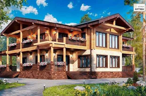 Самые популярные варианты отделки фасада из бруса