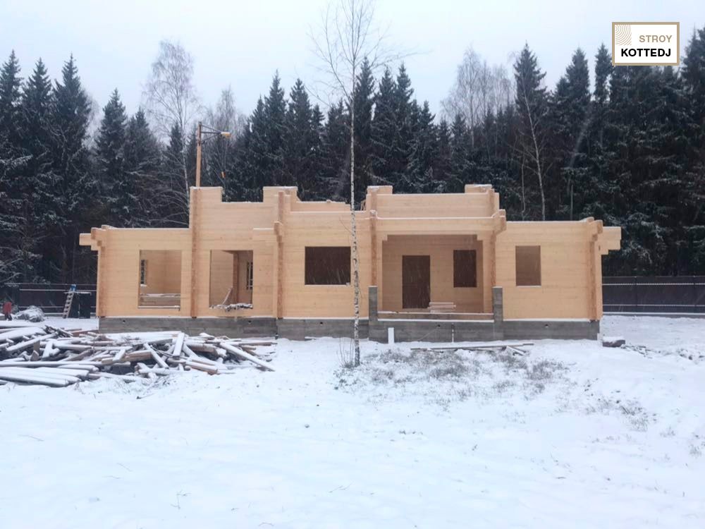 Дом из клееного бруса в коттеджном поселке Можайское Море