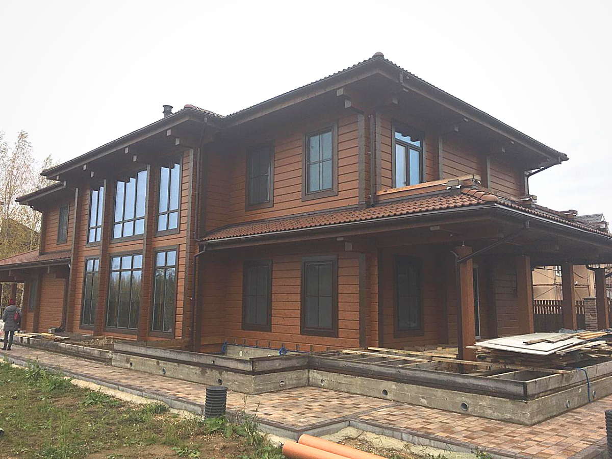 Дом из клееного бруса 670 м.кв. КП Сосновый бор