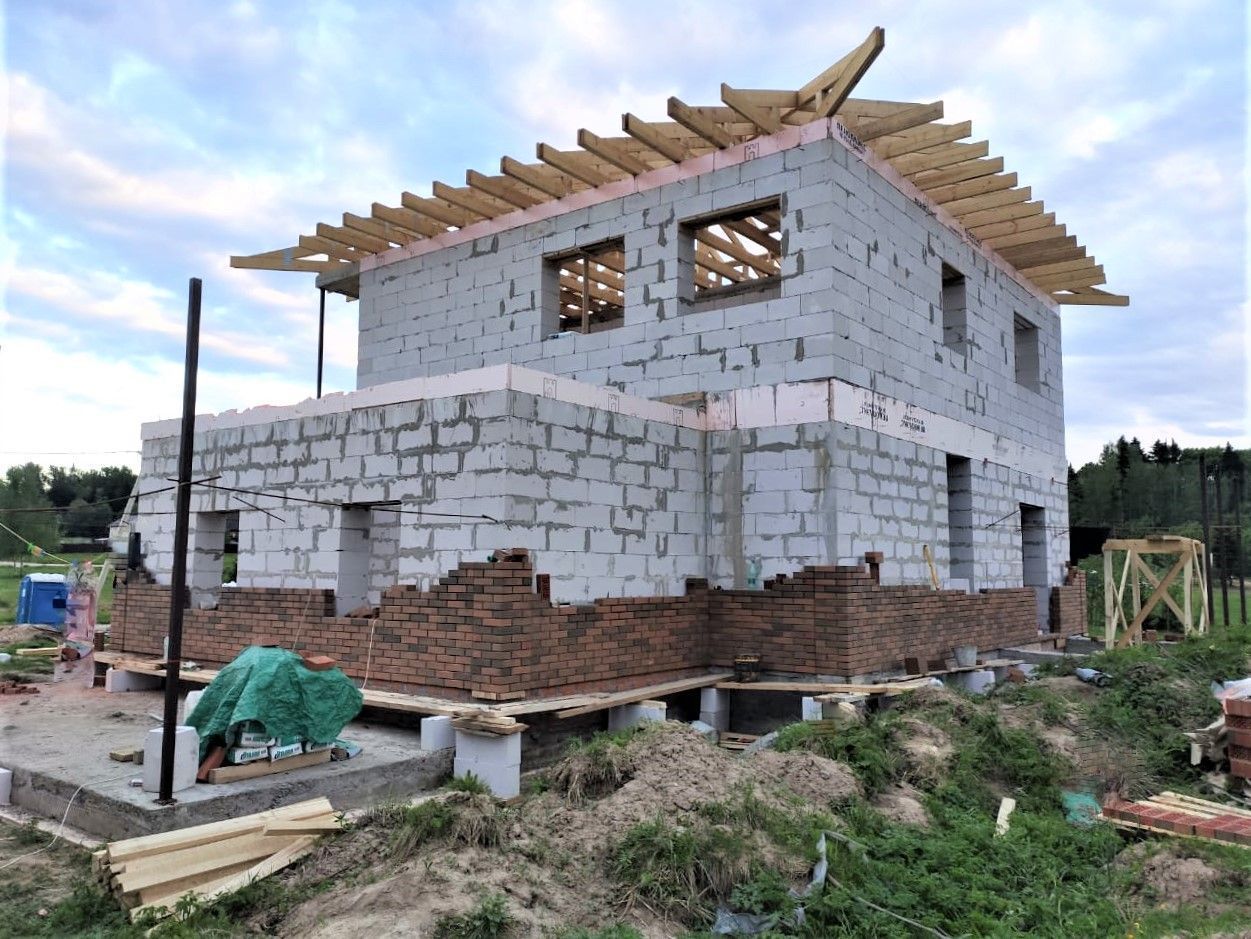 Коттедж из газобетонных блоков 208 м.кв. Клинский район, Московская обл
