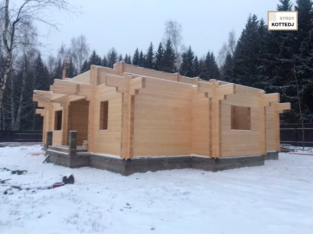 Дом из клееного бруса в коттеджном поселке Можайское Море