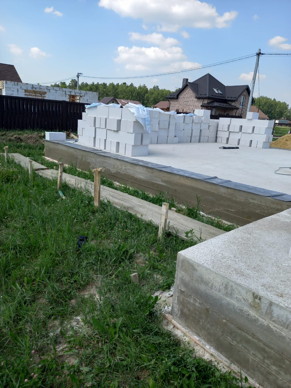 Деревня Дубечино, Ступинский район, строительство коттеджа из газобетонных блоков 148 м.кв