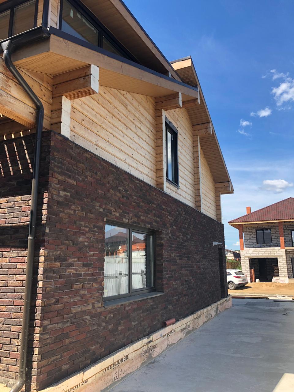 Дом в стиле Шале 165 м.кв, комбинированный