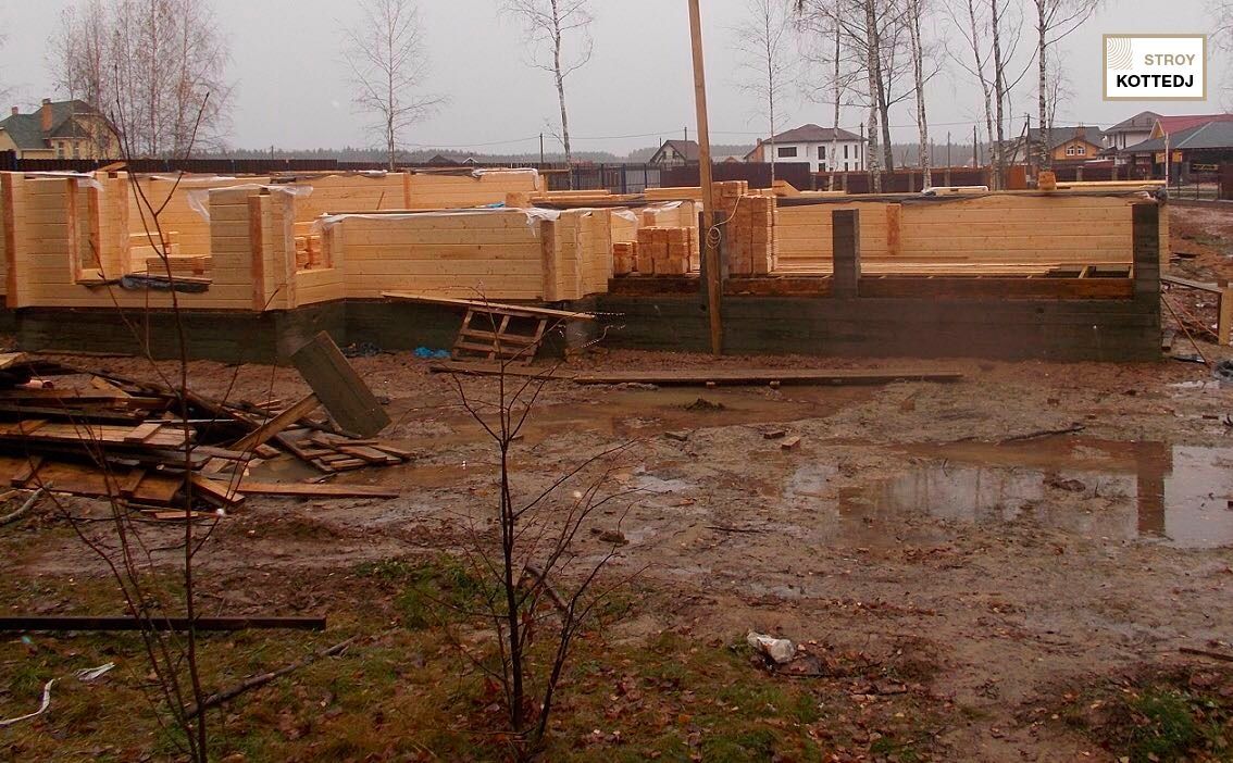 Дом из клееного бруса в коттеджном поселке Можайское Море