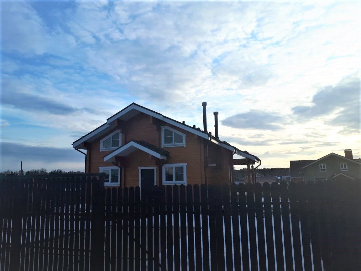 Дом из клееного бруса по нашему проекту "Амур" 186 м.кв
