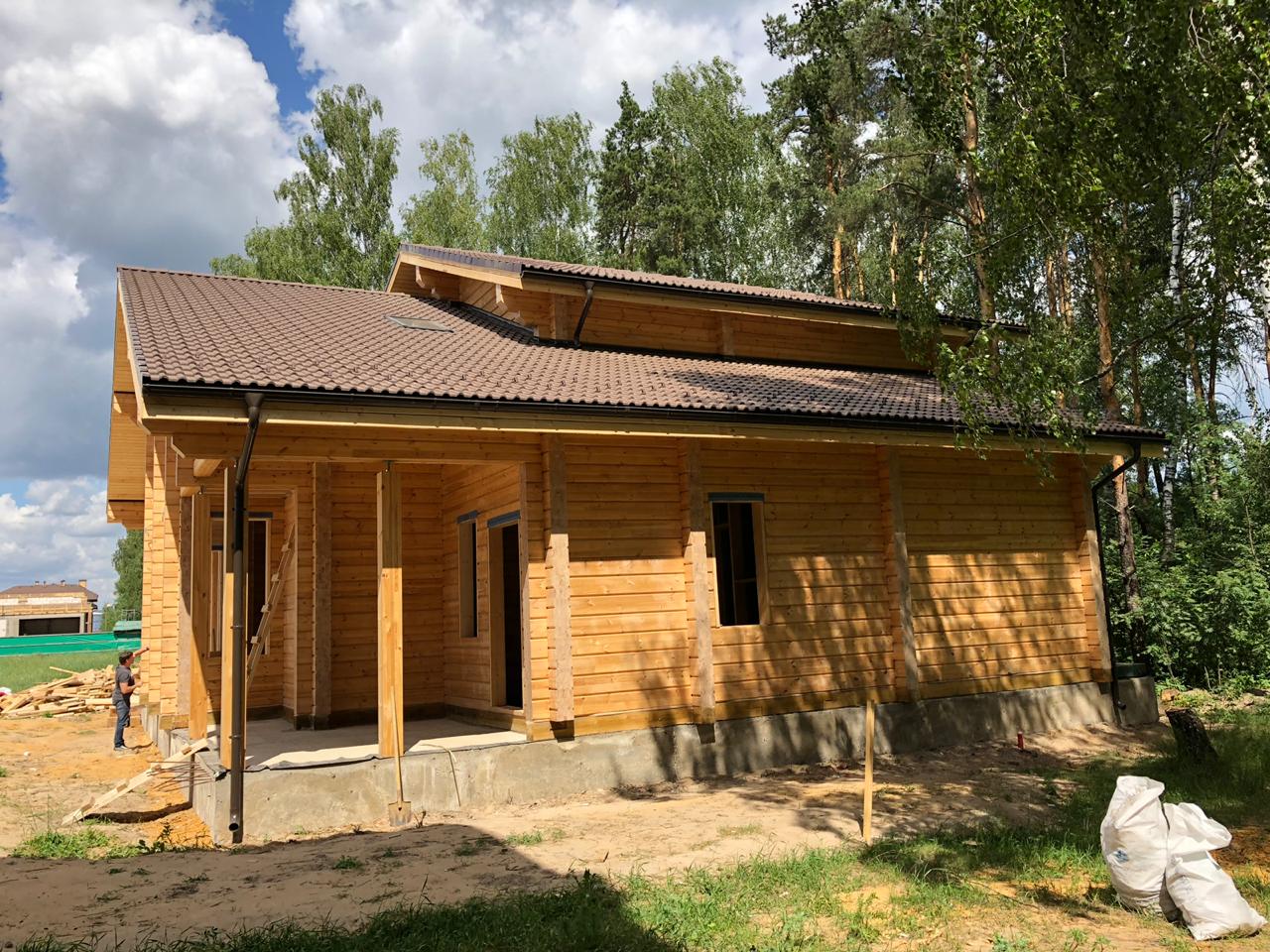Дом из клееного бруса 323 м.кв., клееный брус 205х230. Московская область, Раменский район, сельское поселение Островецкое, д. Островцы