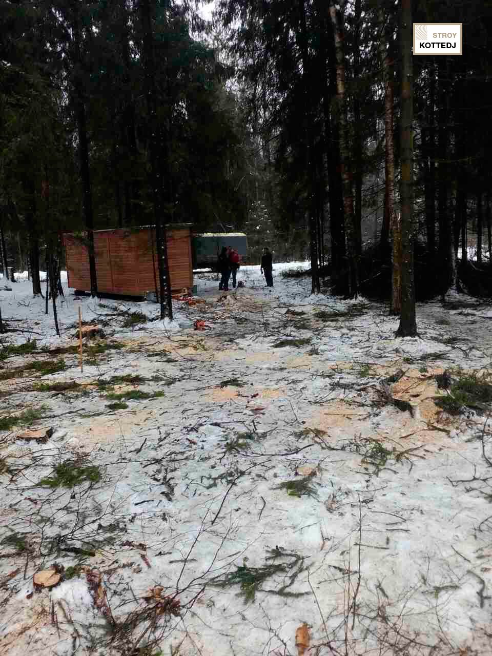 Процесс строительства дома 06-768 из клееного бруса