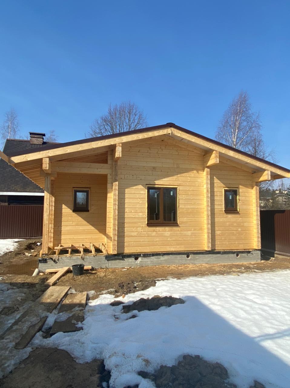 Строительство дома 230 м.кв., и  бани 40 м.кв., из клееного бруса - Солнечногорский рн, дер. Бакеево