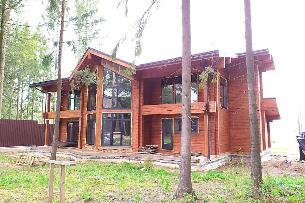 Дом 362 м.кв.,клееный брус 205,230 мм.,КП Аква Форест, Дмитровский район.