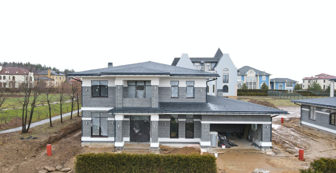 Строительство коттеджа в стиле Райта 434 м. кв. 4 спальни, 5 санузлов.