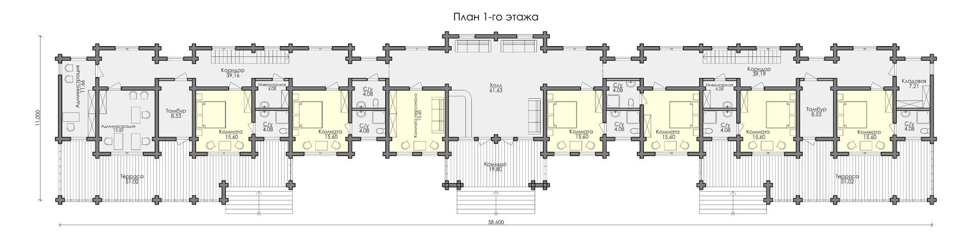 Планировка 09-013, 2 этаж