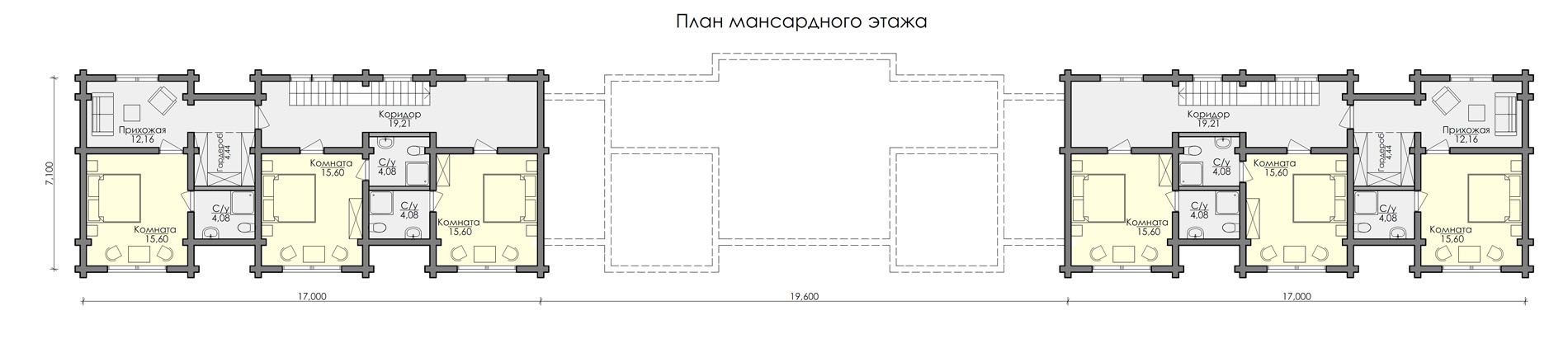Планировка 09-013, 3 этаж