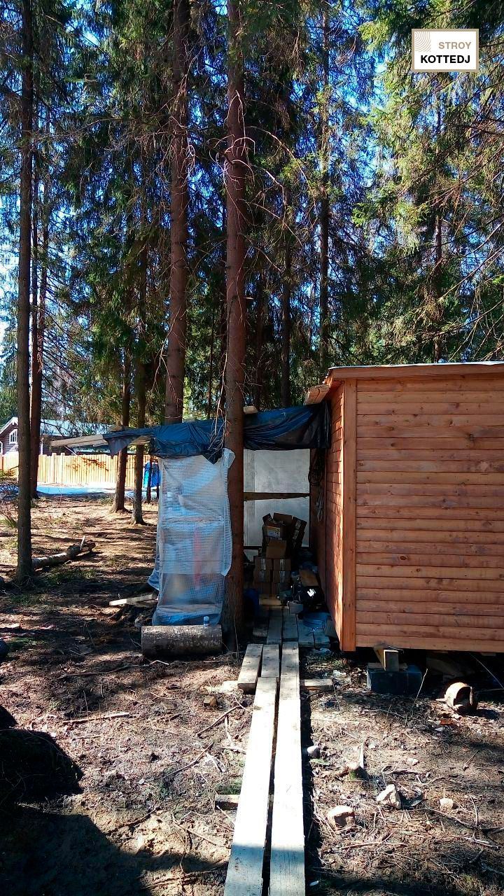 Процесс строительства дома 06-768 из клееного бруса