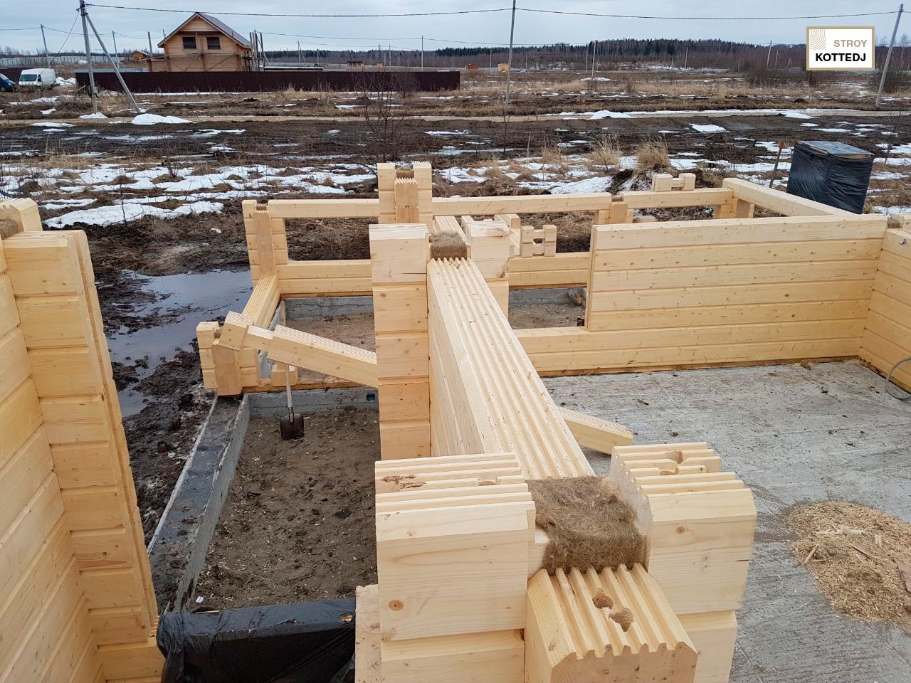 Баня из клееного бруса в поселке "Новые Дворы"