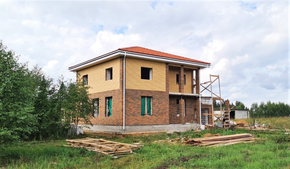 Коттедж из газобетонных блоков 208 м.кв. Клинский район, Московская обл