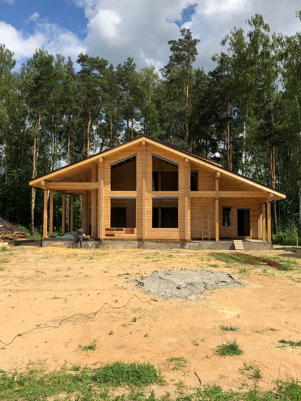 Дом из клееного бруса 323 м.кв., клееный брус 205х230. Московская область, Раменский район, сельское поселение Островецкое, д. Островцы