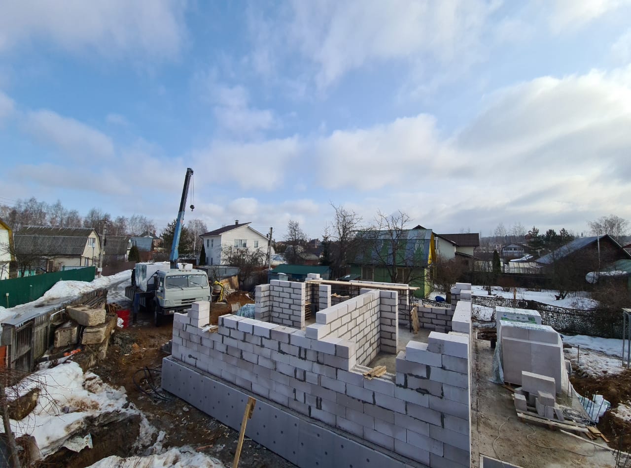 Коттедж из газобетонных блоков 145 м.кв., Истринский р-н, СНТ Подлипки