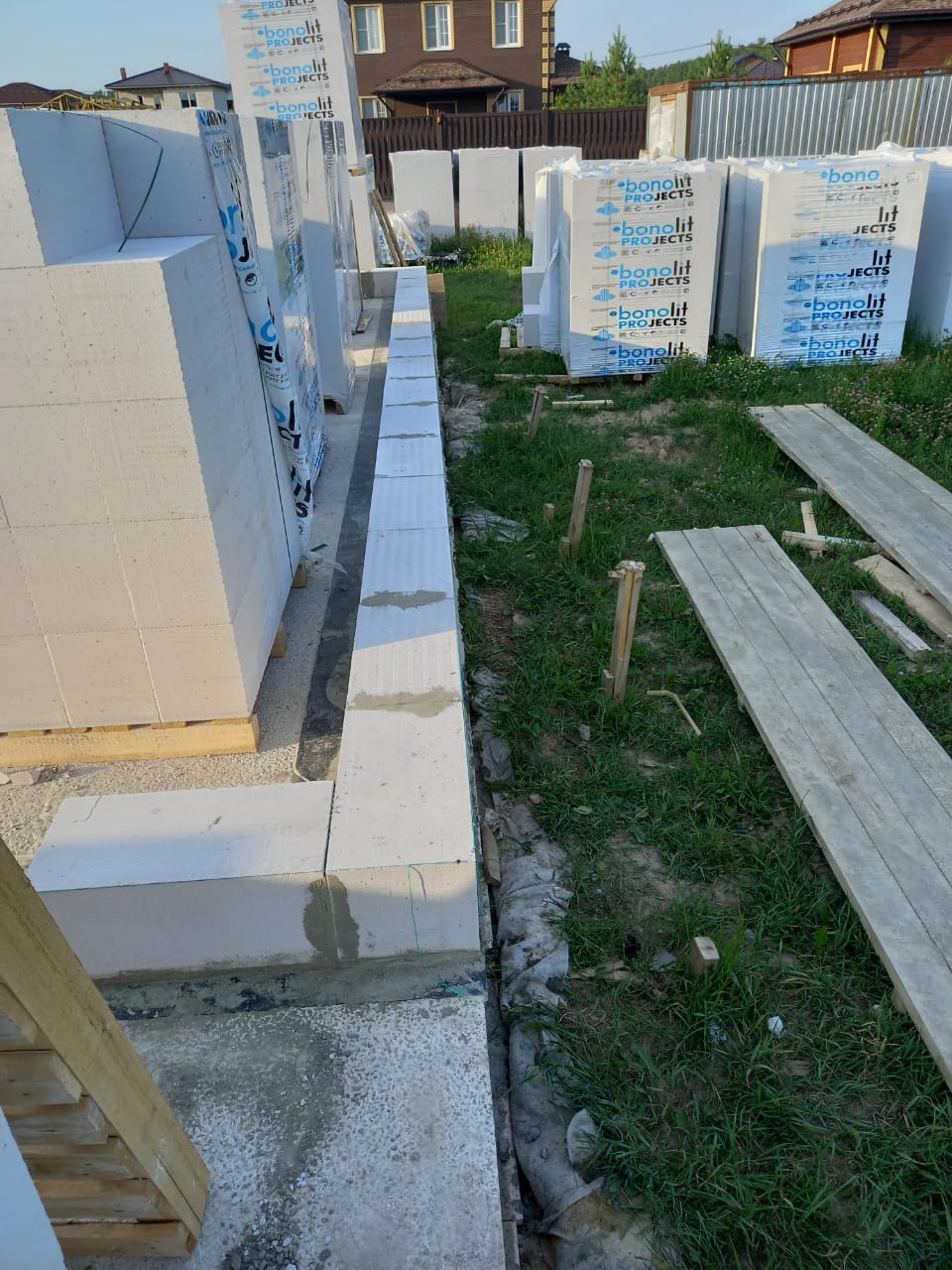 Деревня Дубечино, Ступинский район, строительство коттеджа из газобетонных блоков 148 м.кв