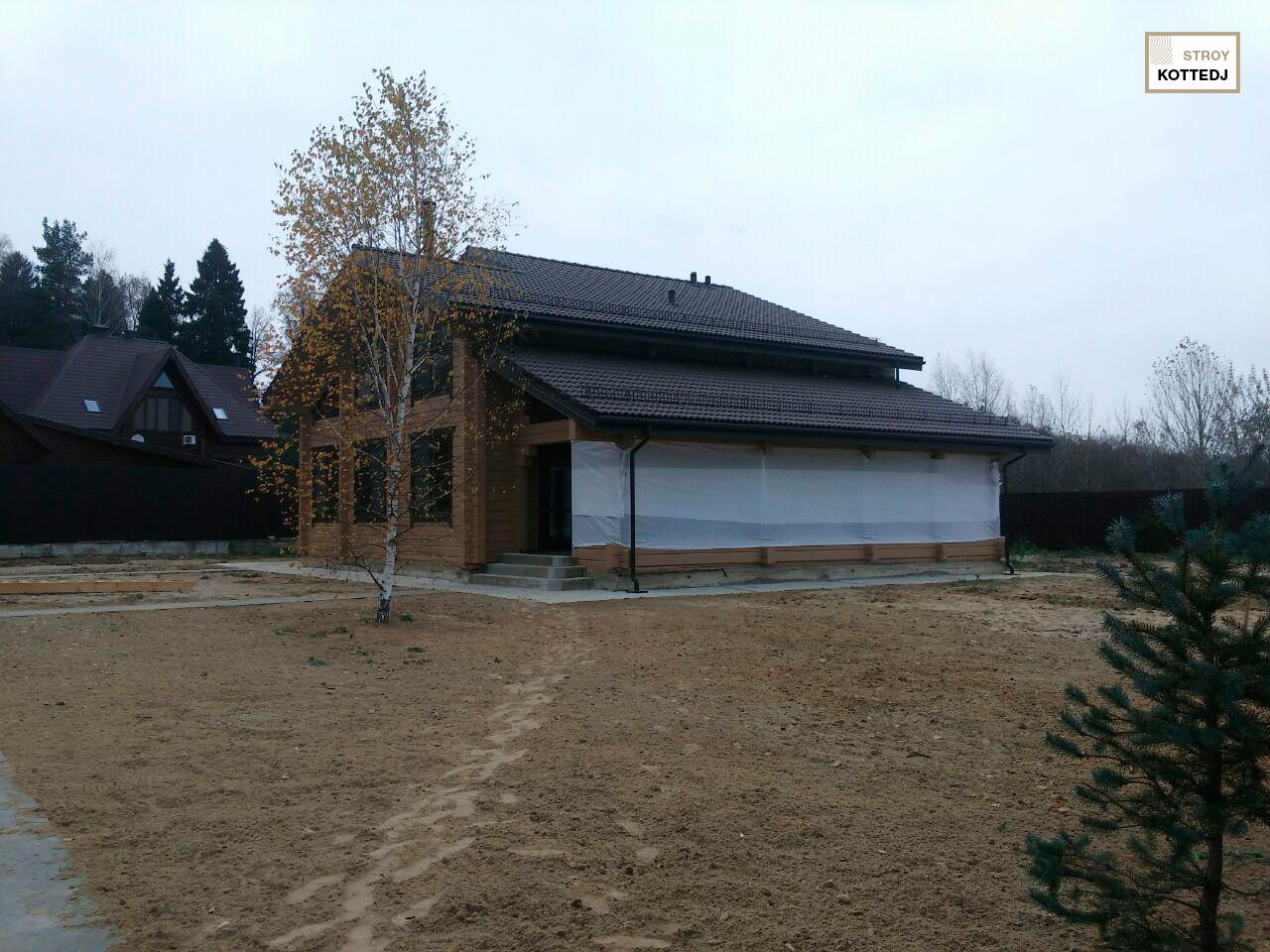 Двухэтажный дом из клееного бруса под ключ в Одинцовском р-не, дер Борки