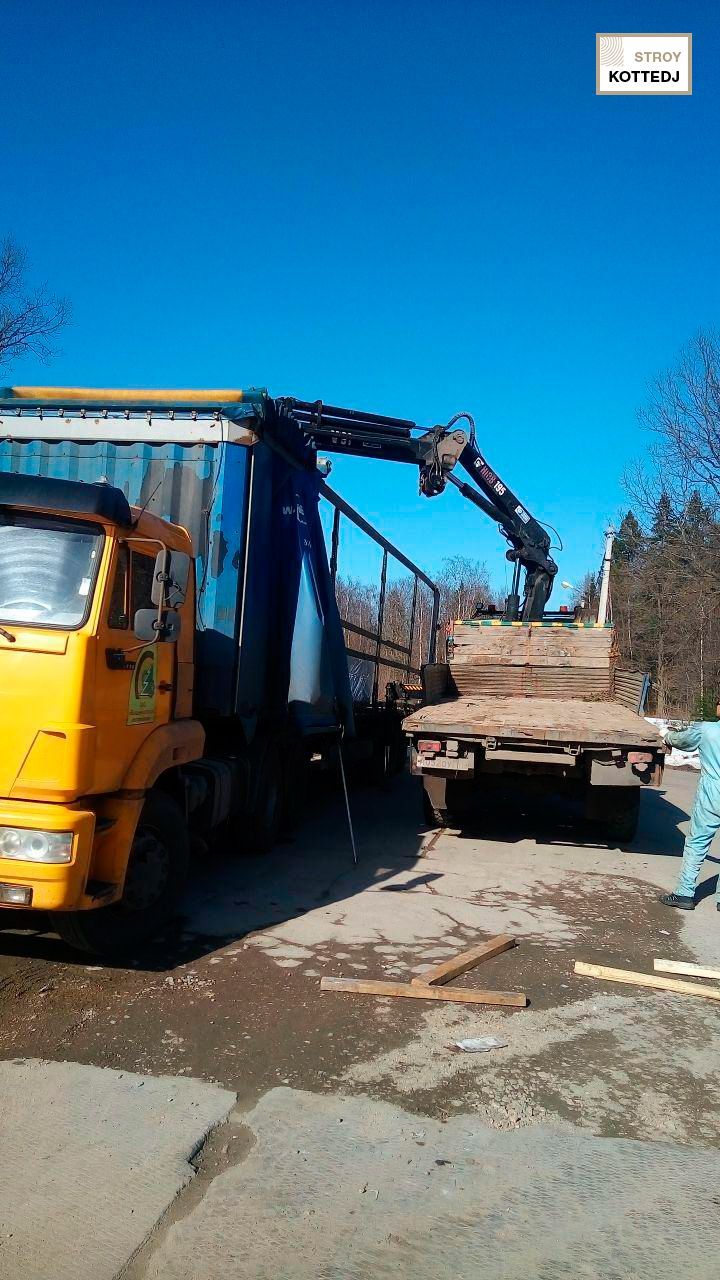 Процесс строительства дома 06-768 из клееного бруса