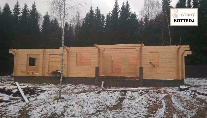 Дом из клееного бруса в коттеджном поселке Можайское Море