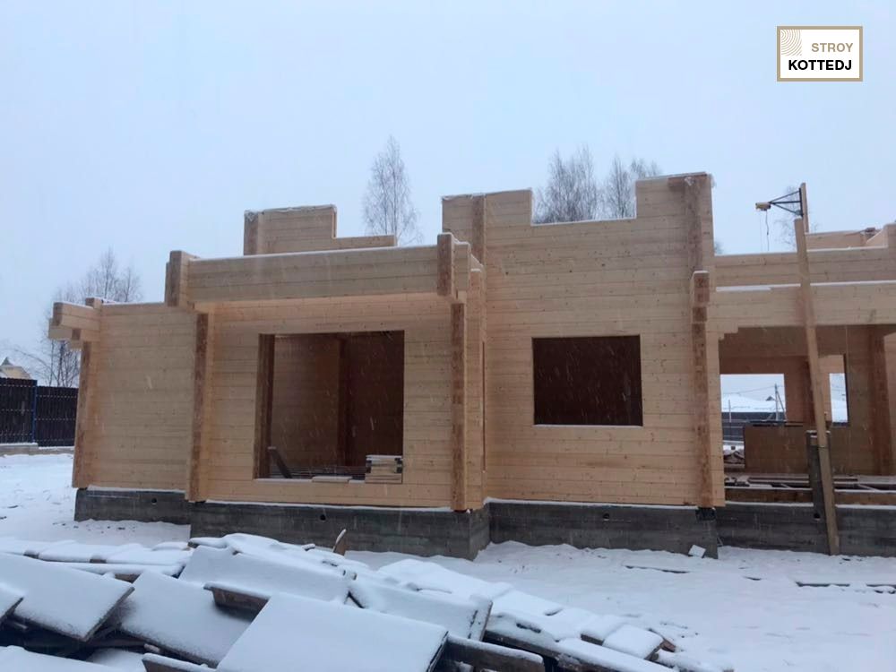 Дом из клееного бруса в коттеджном поселке Можайское Море