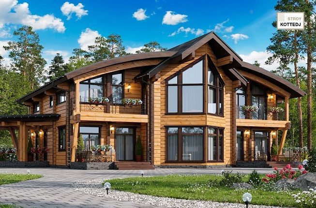 Элитные дома из клееного бруса: благородная роскошь деревянного зодчества