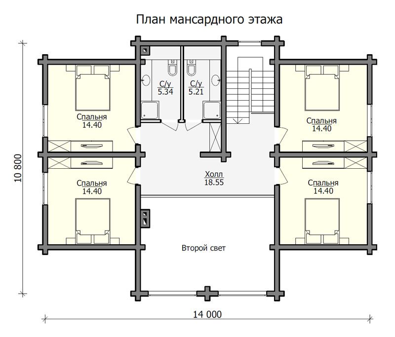 Планировка Елань, 3 этаж