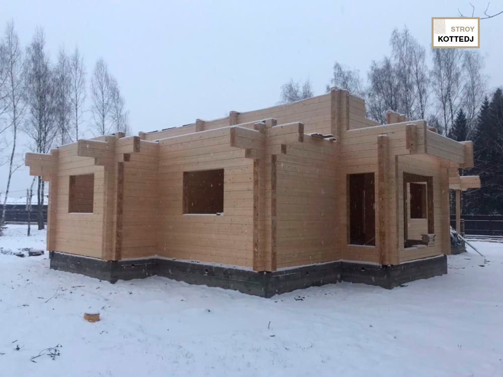Дом из клееного бруса в коттеджном поселке Можайское Море