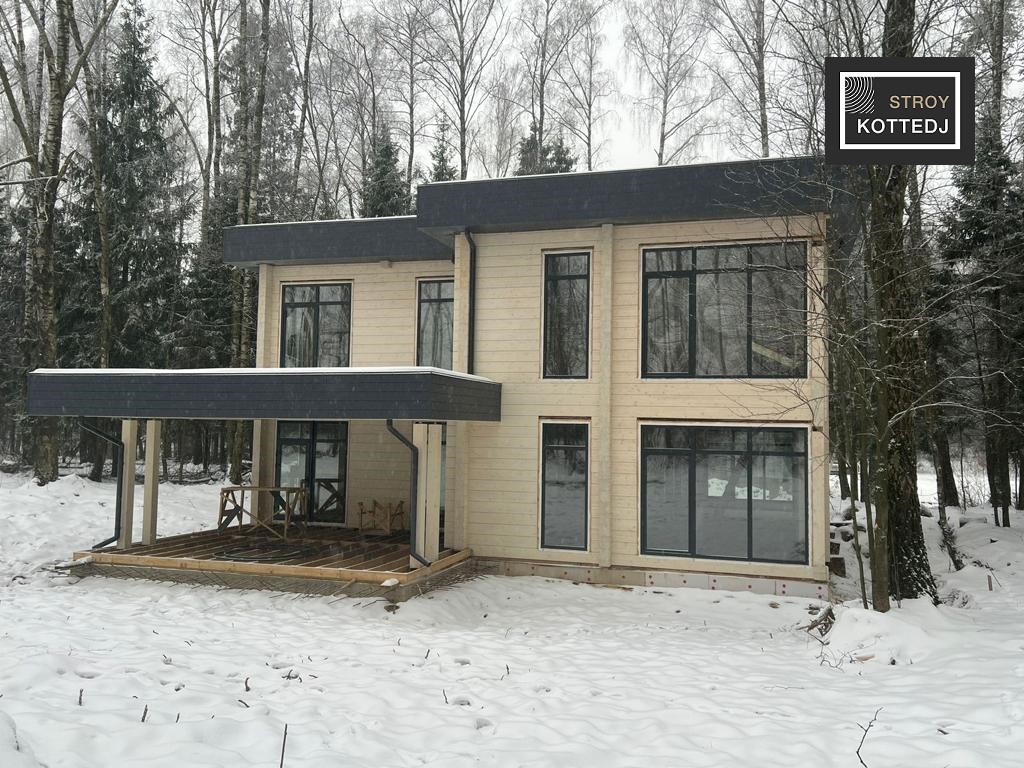Коттедж по проекту Флорида 355 м.кв. и гостевой дом 140 м.кв., сдан 15.03.2023