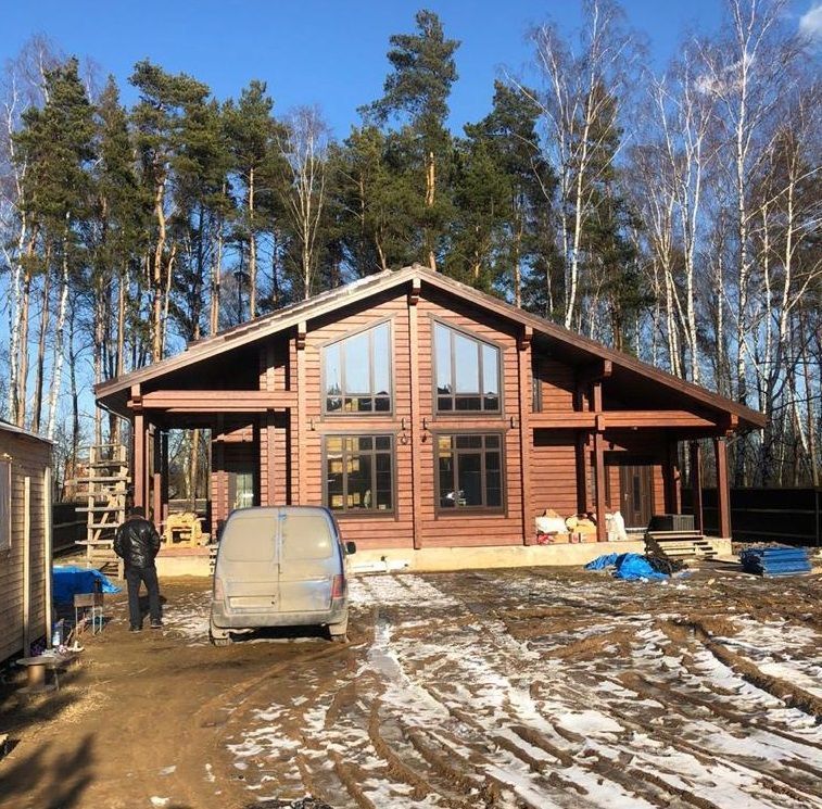 Дом из клееного бруса 323 м.кв., клееный брус 205х230. Московская область, Раменский район, сельское поселение Островецкое, д. Островцы