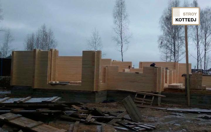 Дом из клееного бруса в коттеджном поселке Можайское Море